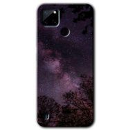 Realme C21 Gece Galaksi Baskılı Uyumlu Silikon Kılıf