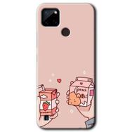Realme C21 Meyveli Süt Baskılı Uyumlu Silikon Kılıf