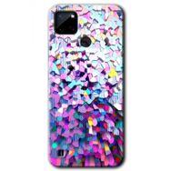 Realme C21 Mosaic Fragments Colorfull Baskılı Uyumlu Silikon Kılıf