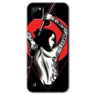 Realme C21 Samurai Girl Baskılı Uyumlu Silikon Kılıf