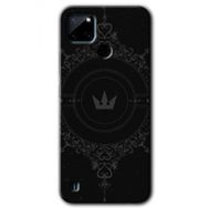 Realme C21 Siyah Mandala 1 Baskılı Uyumlu Silikon Kılıf