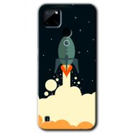 Realme C21 Space Smoke Baskılı Uyumlu Silikon Kılıf