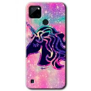 Realme C21 Unicorn Kristal Baskılı Uyumlu Silikon Kılıf