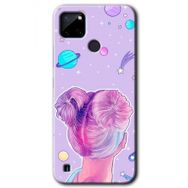 Realme C21 Uzaylı Kız Baskılı Uyumlu Silikon Kılıf
