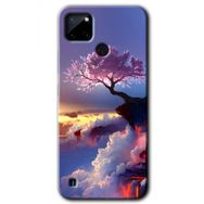 Realme C21 Wash Red Wall Baskılı Uyumlu Silikon Kılıf