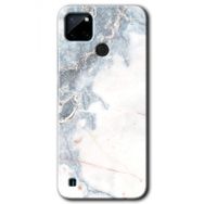 Realme C21 White Marble Baskılı Uyumlu Silikon Kılıf