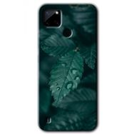 Realme C21 Yağmurlu Yaprak Baskılı Uyumlu Silikon Kılıf