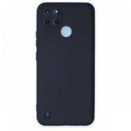 Realme C25Y Nano İçi Kadife Silikon Lacivert Kılıf