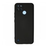 Realme C25Y Nano İçi Kadife Silikon Siyah Kılıf