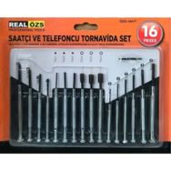 Realözs 16 Parça Saatçı ve Telefoncu Tornavida Seti