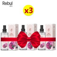 Rebul Bouquet Şakayık Buketi 3x100 ml Cam Kolonya