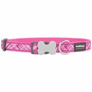 Red Dingo 20 mm Flanno Desenli Pembe Köpek Boyun Tasması
