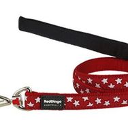 Red Dingo 25 mm Kırmızı Üzerine Beyaz Yıldızlı Köpek Uzatma
