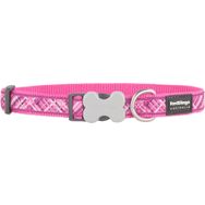 Red Dingo Flanno 25 mm Desenli Pembe Köpek Boyun Tasması