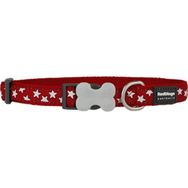 Red Dingo Kırmızı 20 mm Uzerıne Beyaz Yıldızlı Köpek Boyun Tasması