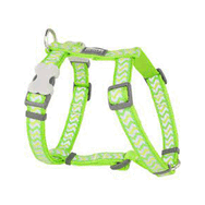 Reddingo 25 mm Reflektörlü Ziggy Desenli Lime Köpek Göğüs Tasması
