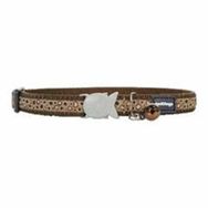 Reddingo Bedrock Desenli Kahverengi 12 mm Kedi Boyun Tasması