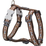 Reddingo Bone Yard Desenli 15 Mm Kahverengi Köpek Göğüs Tasması
