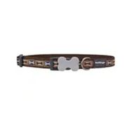 Reddingo Bone Yard Desenli 20 mm Kahverengi Köpek Boyun Tasması