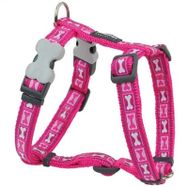 Reddingo Bone Yard Desenli 25 Mm XL Pembe Köpek Göğüs Tasması