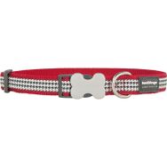Reddingo Fang It Desenli Kırmızı 15 mm Köpek Boyun Tasması