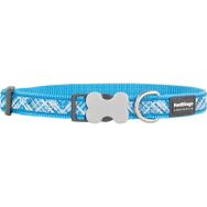 Reddingo Flanno Desenli 15 mm Turkuaz Köpek Boyun Tasması