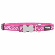 Reddingo Flanno Desenli 25 mm Pembe Köpek Boyun Tasması