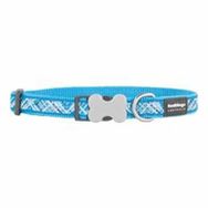 Reddingo Flanno Desenli Turkuaz 25 mm Köpek Boyun Tasması