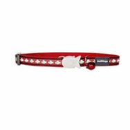 Reddingo Fosfor Balık Desenli Kırmızı 12 mm Kedi Boyun Tasması