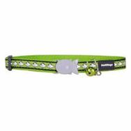 RedDingo Fosforlu Balık Desenli Lime 12 mm Kedi Boyun Tasması