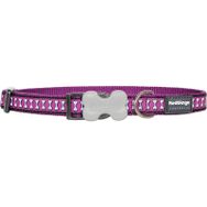 Reddingo Fosforlu Kemik Desenli 15 Mm Mor Köpek Boyun Tasması