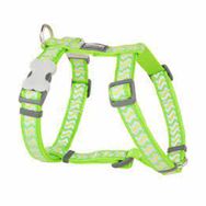 Reddingo Fosforlu Ziggy Desenli Lime 25 mm Köpek Göğüs Tasması