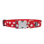 Reddingo Kırmızı Üzeri Beyaz Benekli Dev Uzun 40 mm Köpek Boyun Tasması