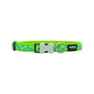 Reddingo Lime Üzerine Turkuaz Yıldızlı 15 mm Köpek Boyun Tasması