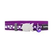 Reddingo Mor Üzerine Beyaz Benekli 12 mm 20-32 cm Kedi Boyun Tasması