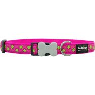Reddingo Pembe Üzerine Lime Yıldızlı 20 Mm Köpek Boyun Tasması