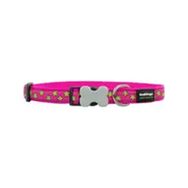 Reddingo Pembe Üzerine Lime Yıldızlı 20 Mm Köpek Göğüs Tasması