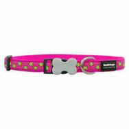 Reddingo Pembe Üzerine Lime Yıldızlı Boyun 25 mm Köpek Tasması