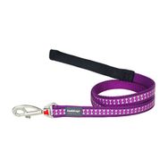 Reddingo Reflektörlü Kemik Desenli 15 mm 1.2 mt Small Mor Köpek Uzatma Tasması