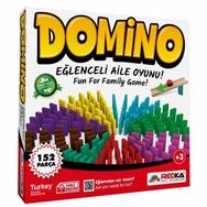 Redka Domino 9 Farklı Renk 152 Parça Ahşap Renkli Domino Oyunu