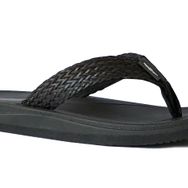 REDVOLUTION Flip Flop Rhinestone Yumuşak Orta Taban Örgü Siyah Kadın Sandalet