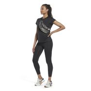 Reebok HI6883 WOR Commercial Poly Tee Bisiklet Yaka Düz Siyah Kadın T-Shirt
