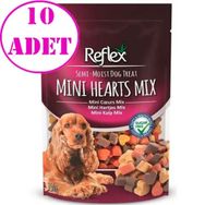 Reflex 10x150 gr Karışık Renkli Mini Kalpli Yarı Yumuşak Köpek Ödül Maması