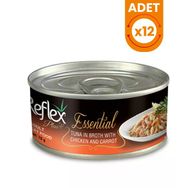 Reflex 12x70 gr Plus Ton Balık Tavuklu Yetişkin Konserve Kedi Maması