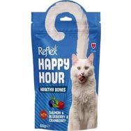 Reflex Happy Hour 60 gr Somonlu ve Yaban Mersinli Kemik Sağlığı Destekleyici Kedi Ödülü