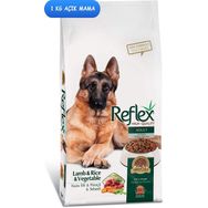 Reflex Kuzu Etli Pirinçli ve Sebzeli 1 kg Yetişkin Köpek Maması Açık