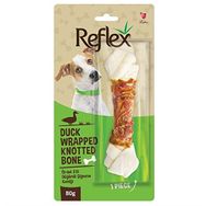 Reflex Ördek Etli Düğümlü Çiğneme Kemiği 80 gr Köpek Ödülü