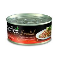 Reflex Plus 70 gr Essential Ton Balıklı&Tavuk&Havuçlu Et Sulu Yetişkin Kedi Konservesi