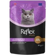 Reflex Plus Jöle İçinde Et Parçacıklı Somonlu Ton Balıklı 85 gr Yetişkin Kedi Maması