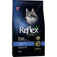 Reflex Plus Somonlu Orta ve Büyük Yetişkin Irk 3x3 kg Köpek Maması
